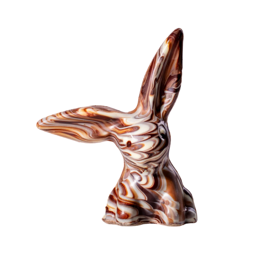 Marbled milk and white chocolate bunny