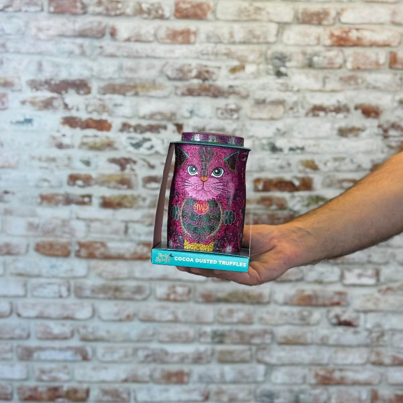 Monty Bojangles pink Cat Tin