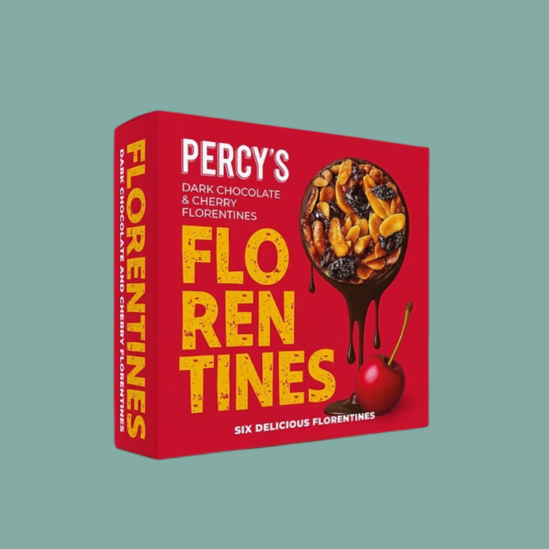 Percy's Dark Choc and Cherry Florentines