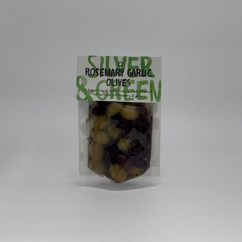 Silver & Green Rosemary Garlic Olives