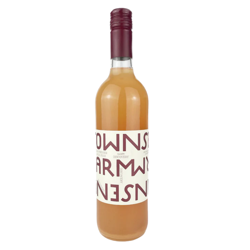Bottle of wine with a label on a white background